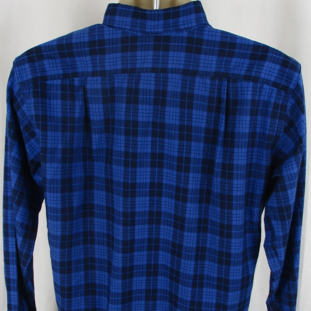 SOLD - L.L. Bean Blue Plaid L/S Button Front Shirt - Picture 2 of 3